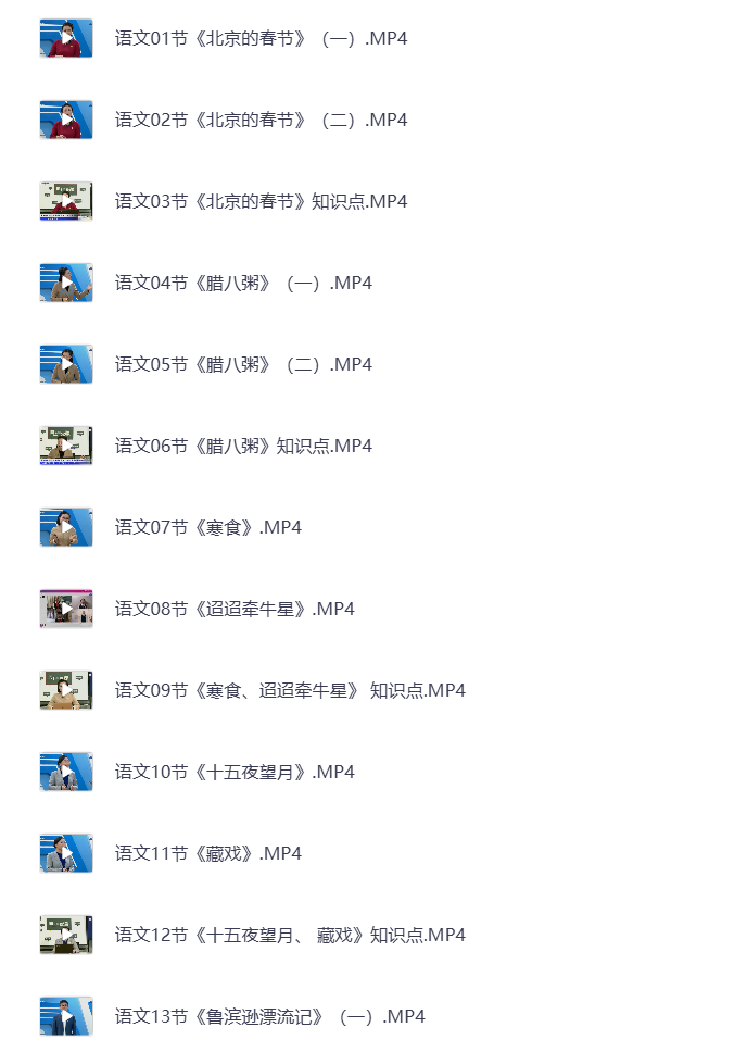 图片[4]-小学六年级下册（清华附小）语数英全科 同步视频课教程资源 打包下载