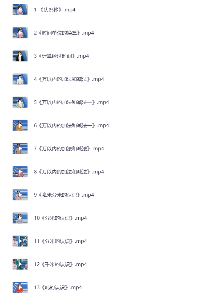 图片[2]-小学三年级上册 语文数学英语 同步视频课教程资源 打包下载