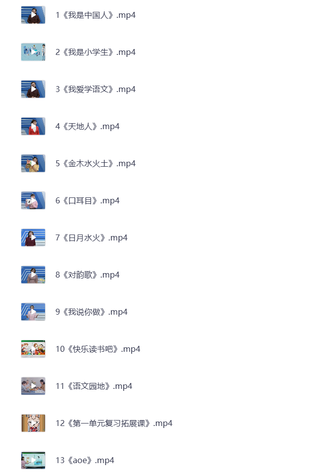 图片[6]-小学一年级上册 语文数学英语 同步视频课教程资源 打包下载