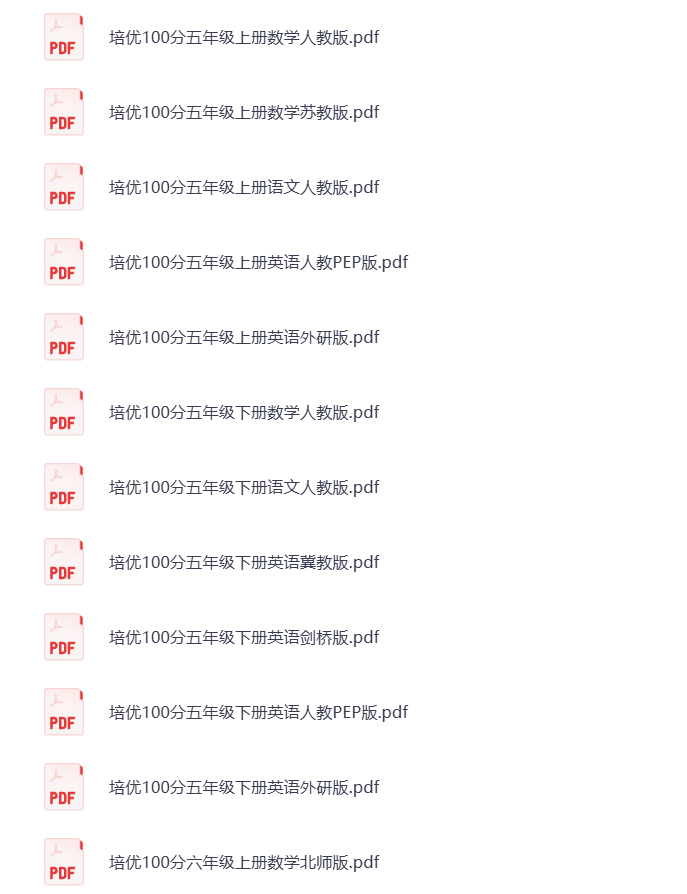 图片[5]-小学1-6年级语数英  王朝霞培优100分 打包下载 可打印