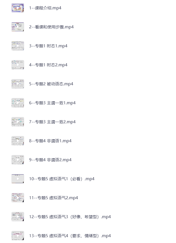 图片[2]-小蕾老师英语语法1000题专项精讲 视频课 打包下载