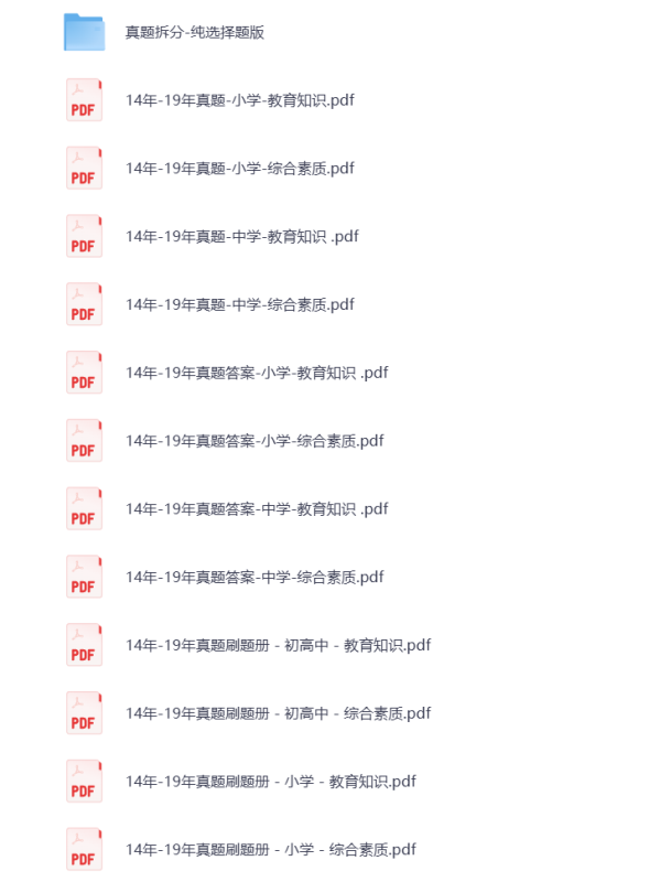 10年教资真题汇编 小学 初中 高中 教育知识 综合素养 打包下载-悦享资源