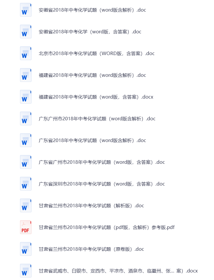 图片[2]-初中教辅 初中化学 全国版【2018中考真题】答案+解析 打包下载