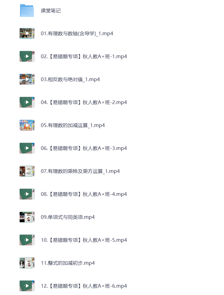 图片[1]-初中教辅 2025初一数学 秋季上 视频课 打包下载