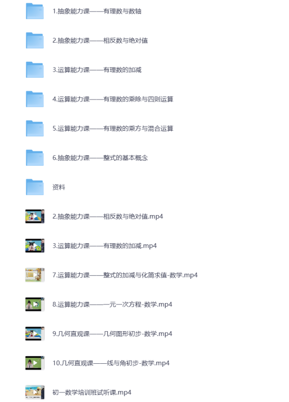 初中教辅 2025初一数学 秋季上 A+ 视频课 打包下载-悦享资源
