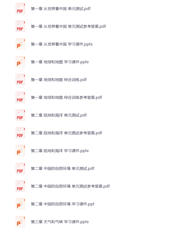 初中地理12合1课程 电子资料 地理全套学习资料 打包下载-悦享资源