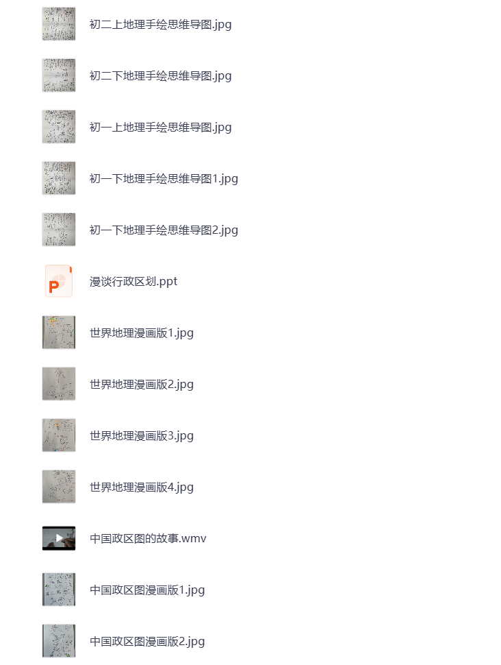 图片[1]-初中地理 手绘学习资料 电子资料 打包下载