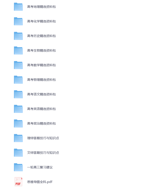高考复习资料全套 各科复习知识点 九科精选资料包 打包下载-悦享资源