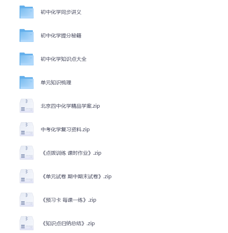 初中化学 教辅资料合集 打包下载-悦享资源