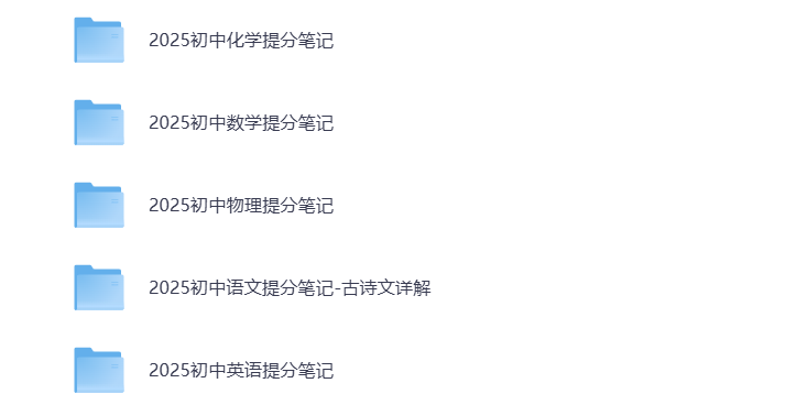 初中教辅 初中全科 语文数学英语物理化学《张雪峰-提分笔记》2025版 打包下载-悦享资源