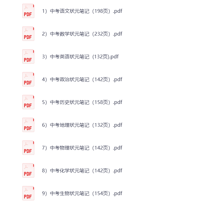 初中教辅 初中全科学霸状元笔记（无水印）打包下载-悦享资源